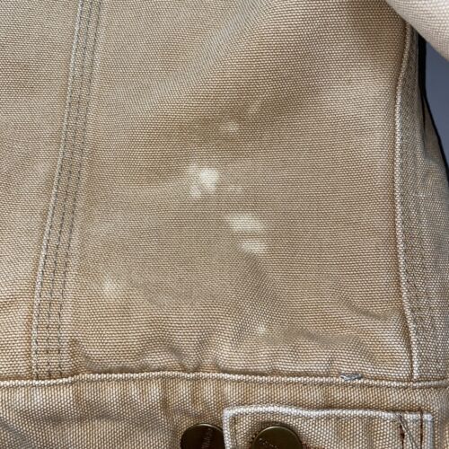Carhartt Canvas Vintage Trucker Jacket Size 44 Beige Duck Blanket Lined 6BWJP