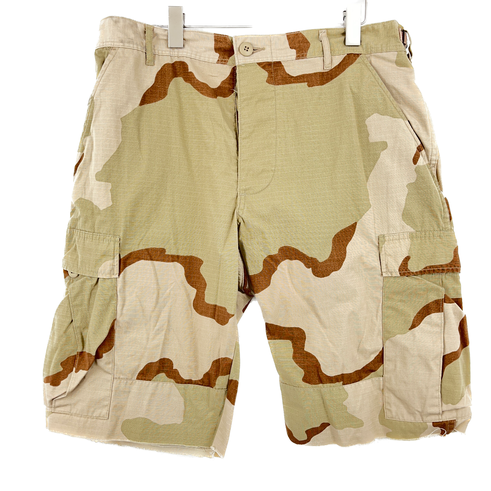 Military Dessert Camo Sandstone Style Cargo Shorts Adjustable Waist Size 31-35