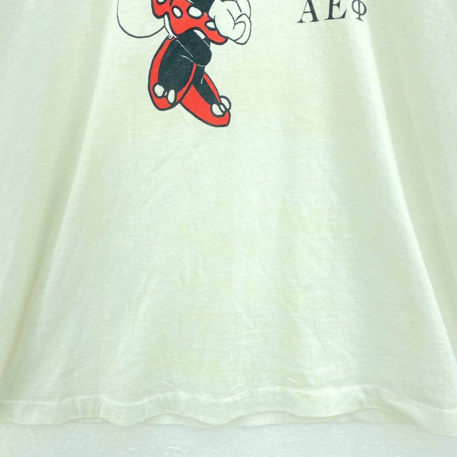 Disney Minnie Mouse White T-shirt Size XL Single Stitch Tee