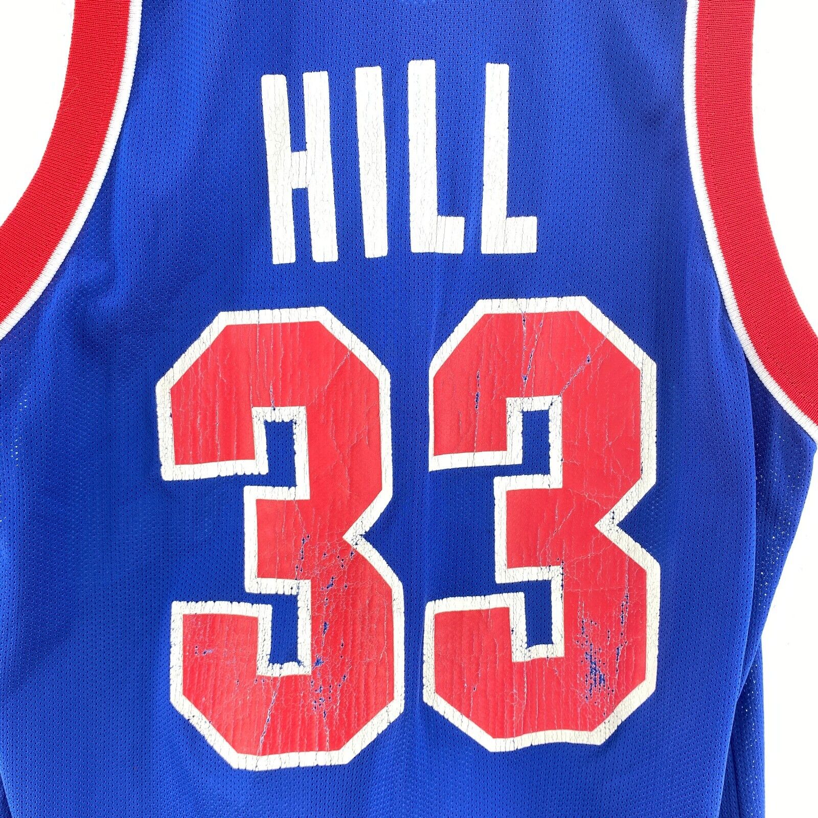 Grant Hill #33 Detroit Pistons Champion Vintage Basketball Jersey Size S NBA
