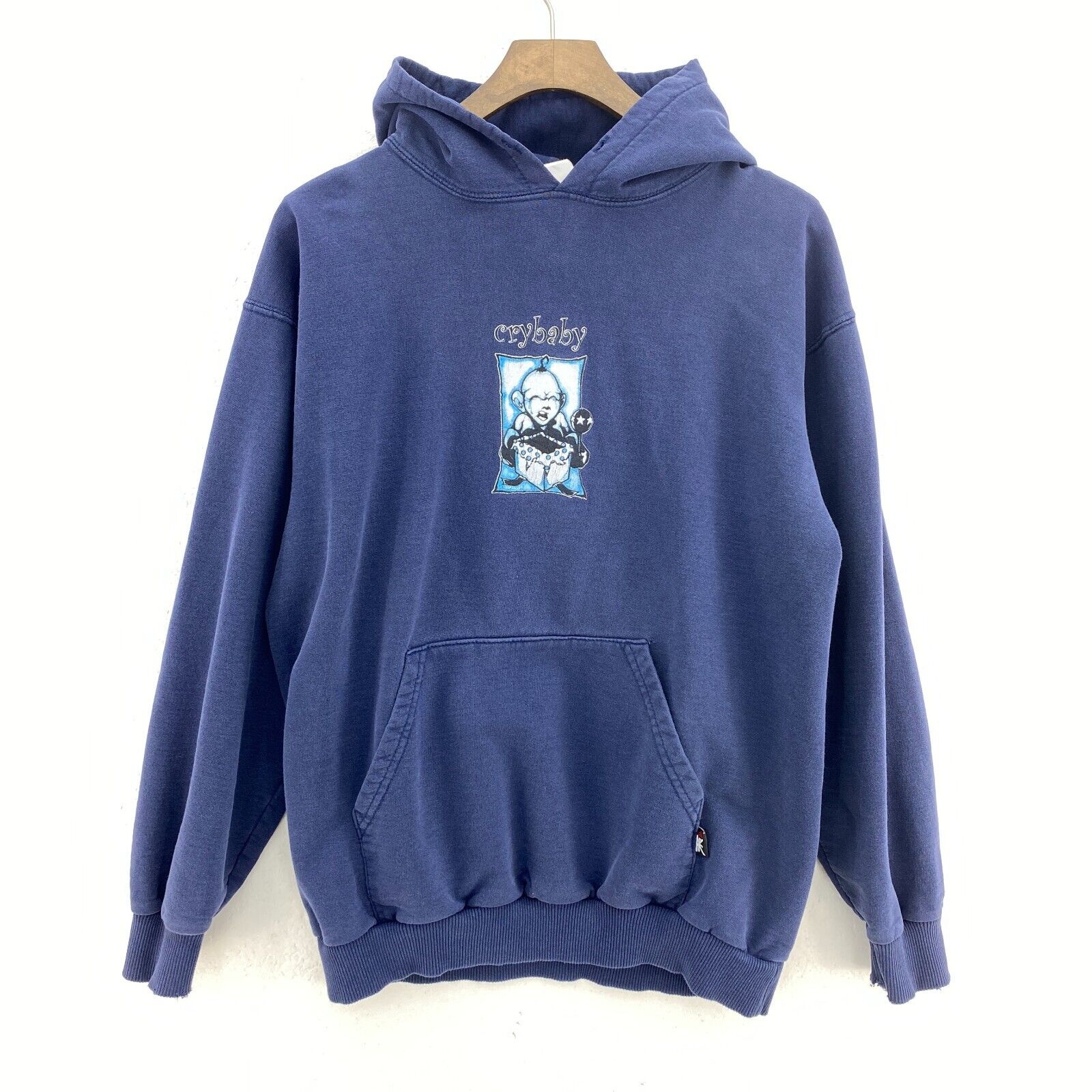 Cry Baby Graphic Print Vintage Navy Blue Sweatshirt Size S