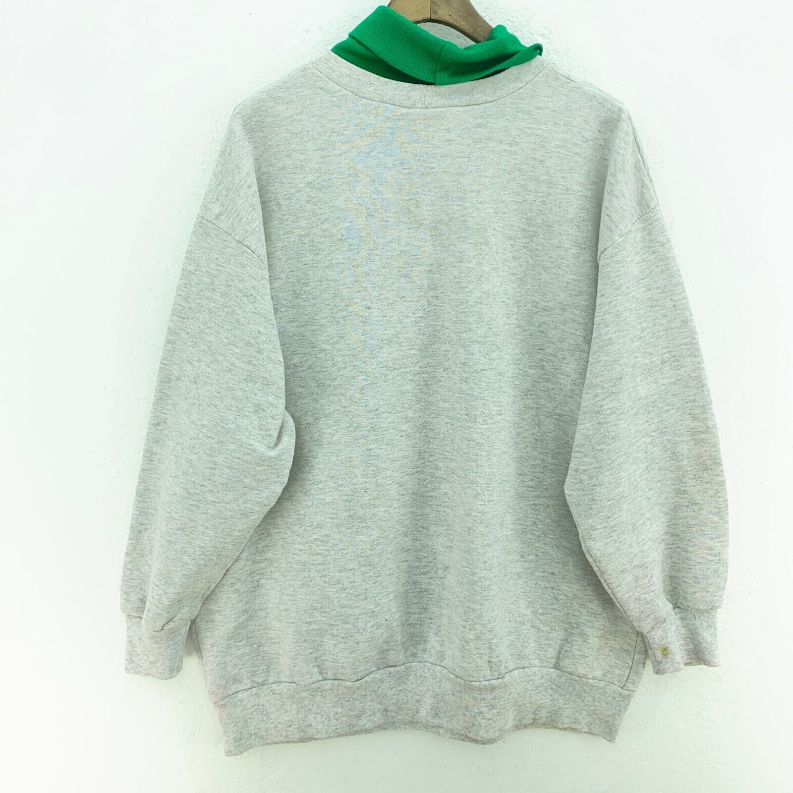 Snowman Teddy Bear Christmas Gray Vintage Sweatshirt Size XL