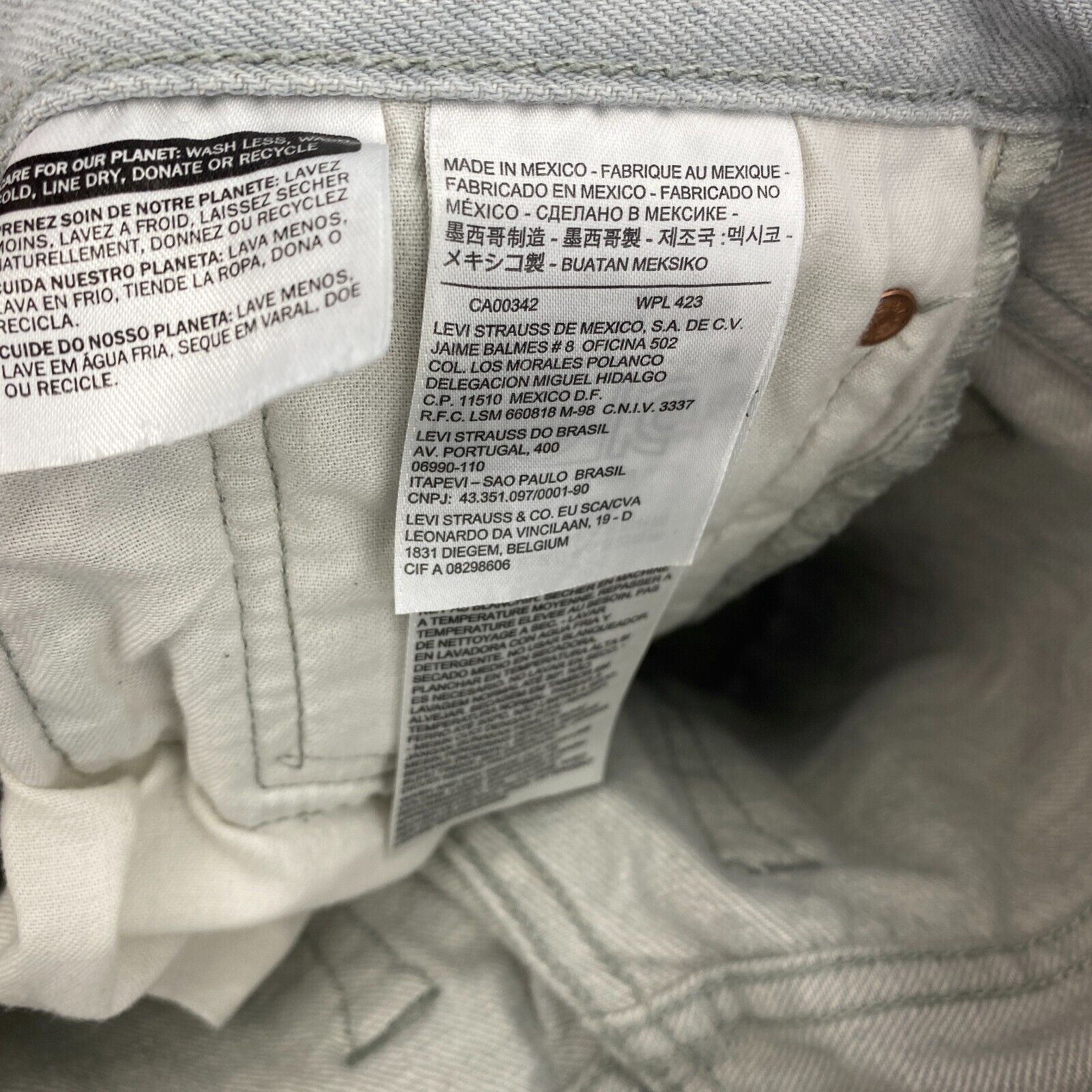 Levi's 501 XX Light Gray Jeans Straight Size 32 x 27