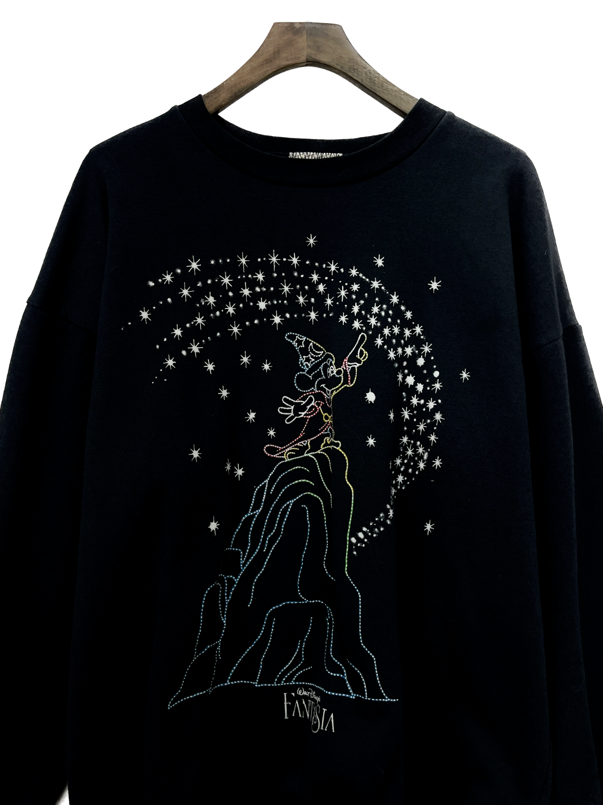 Disney Mickey Mouse Fantasia Niagara Falls Size L Black Winter Festival Rare 90s