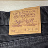 Levi's 550 Orange Tab Dark Wash Black Denim Tapered Size 34