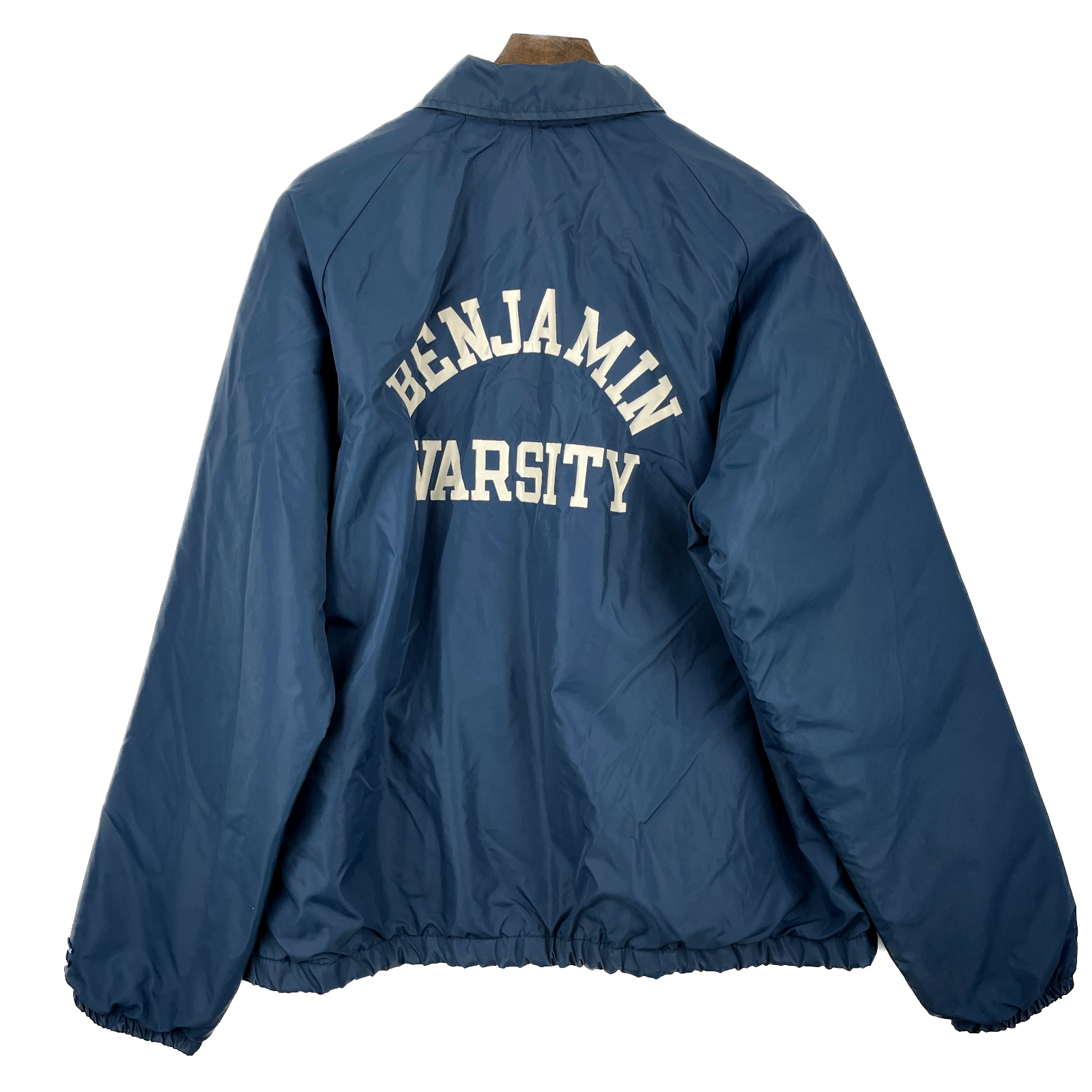 Vintage Champion Letterman Varsity Dark Blue Jacket 90s Size L Made in USA