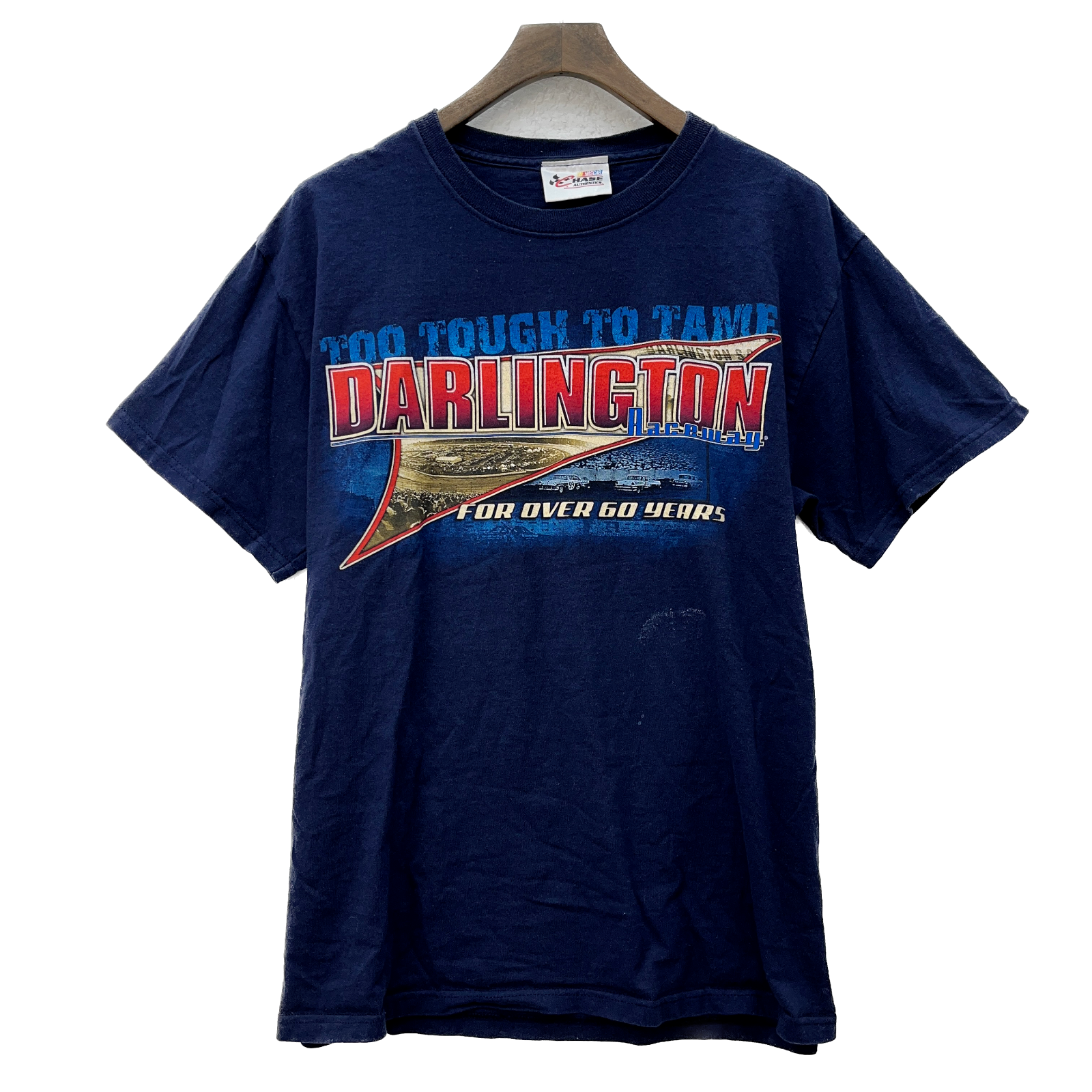 Darlington Raceway NASCAR Track 60 Years T-shirt Size M Blue Chase Authentics