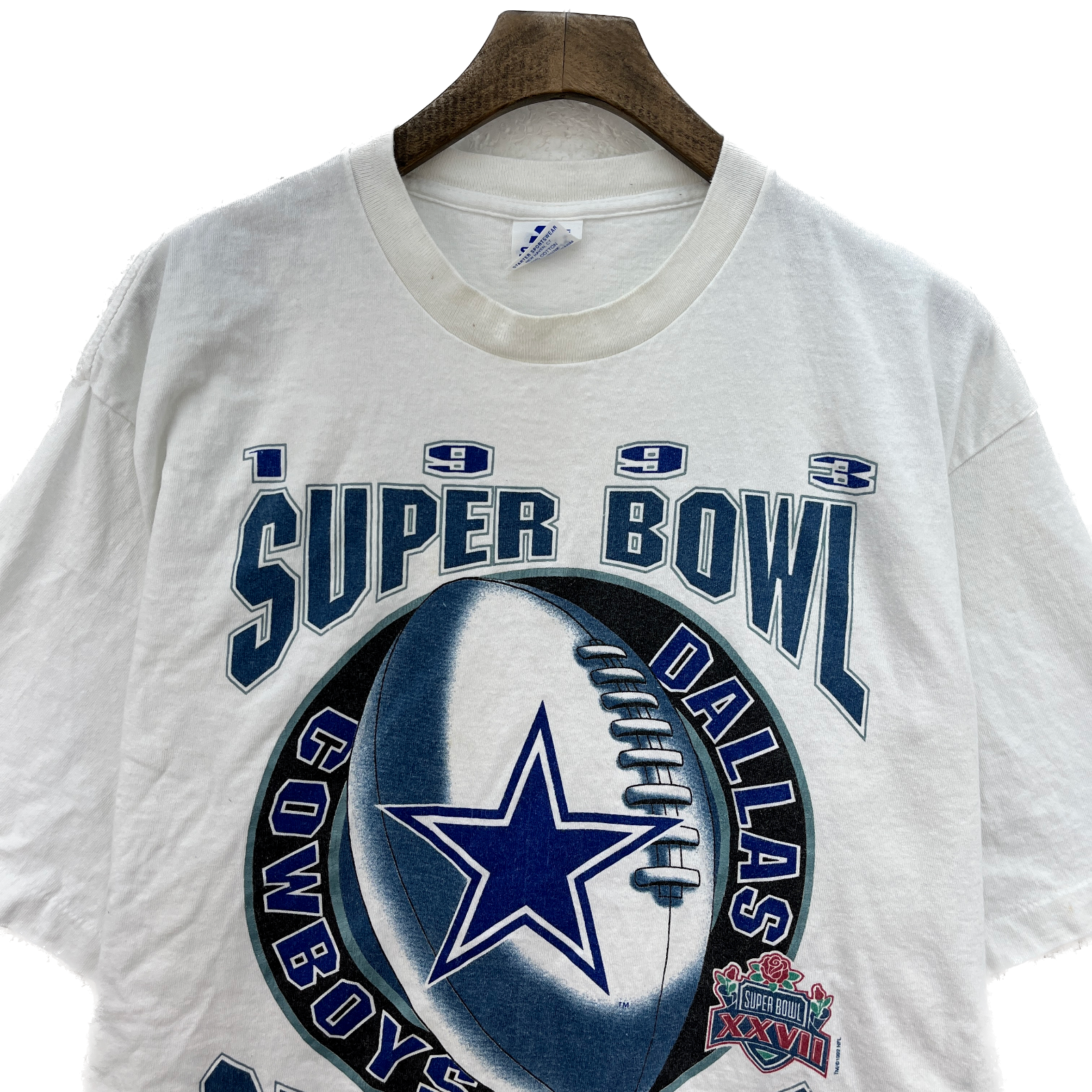 Starter Super Bowl XXVII Champions White T-shirt Size L
