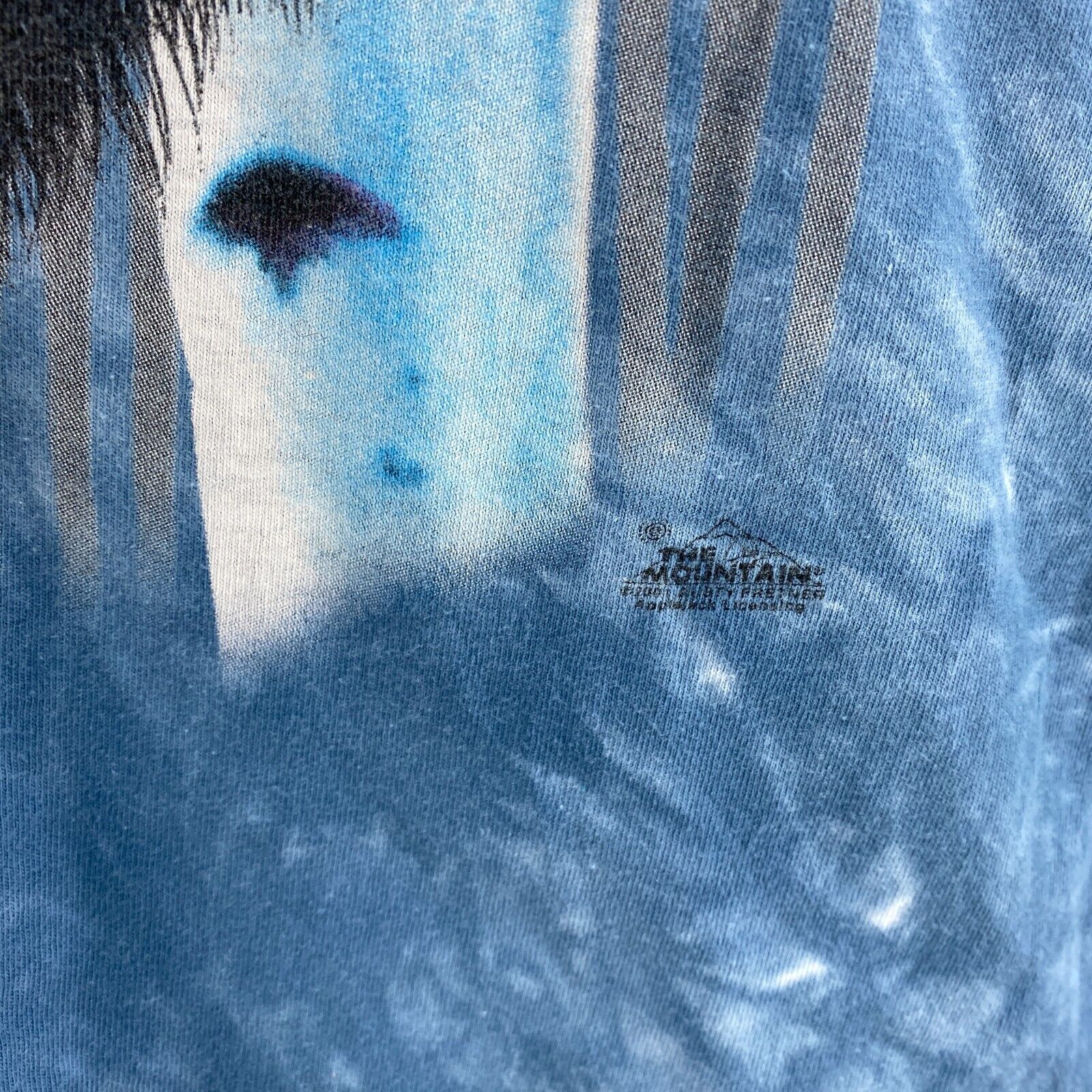 The Mountain Wolves West Virginia Tie Dye Blue T-shirt Size XXL Animal Print
