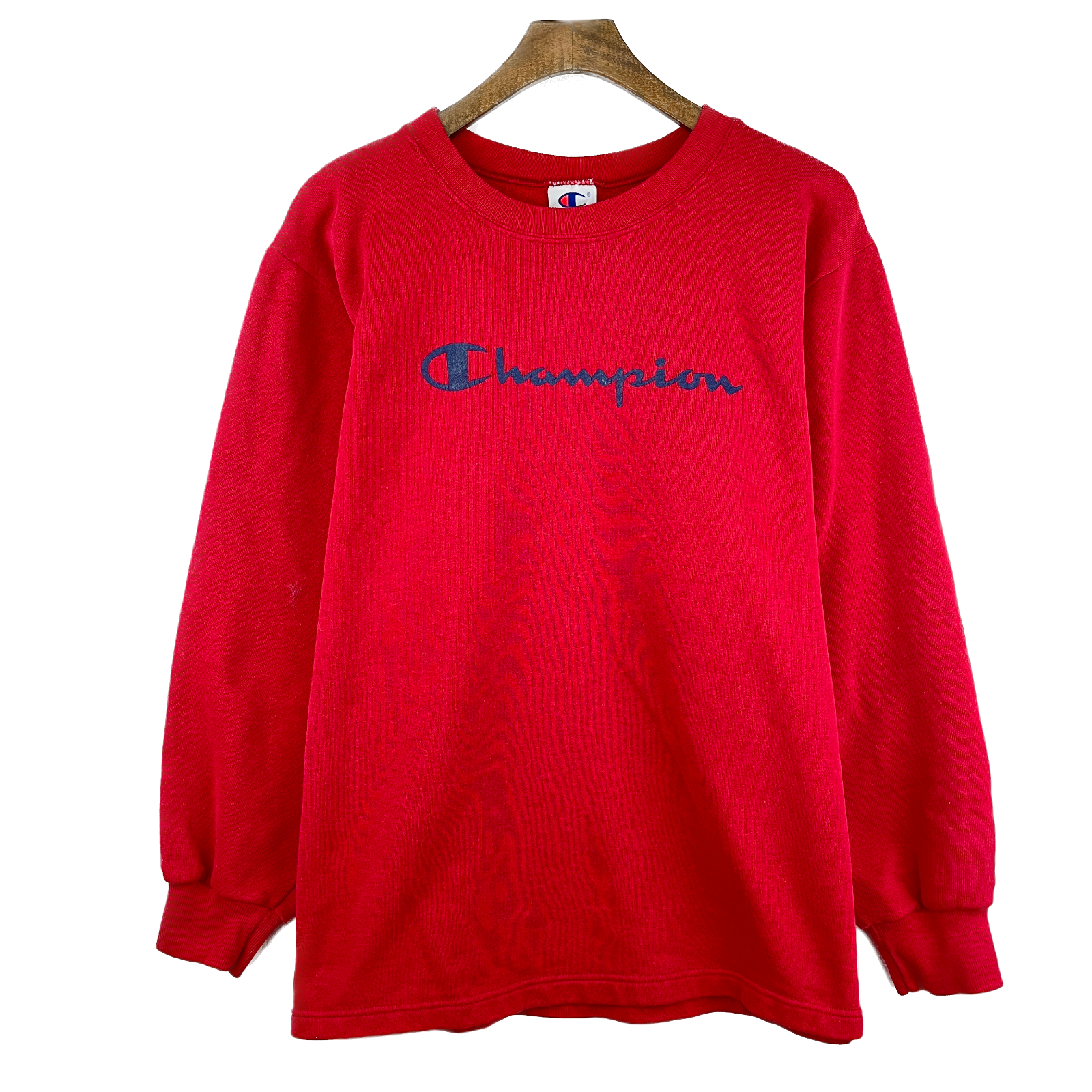 Vintage Champion Logo Red Sweatshirt Size XL