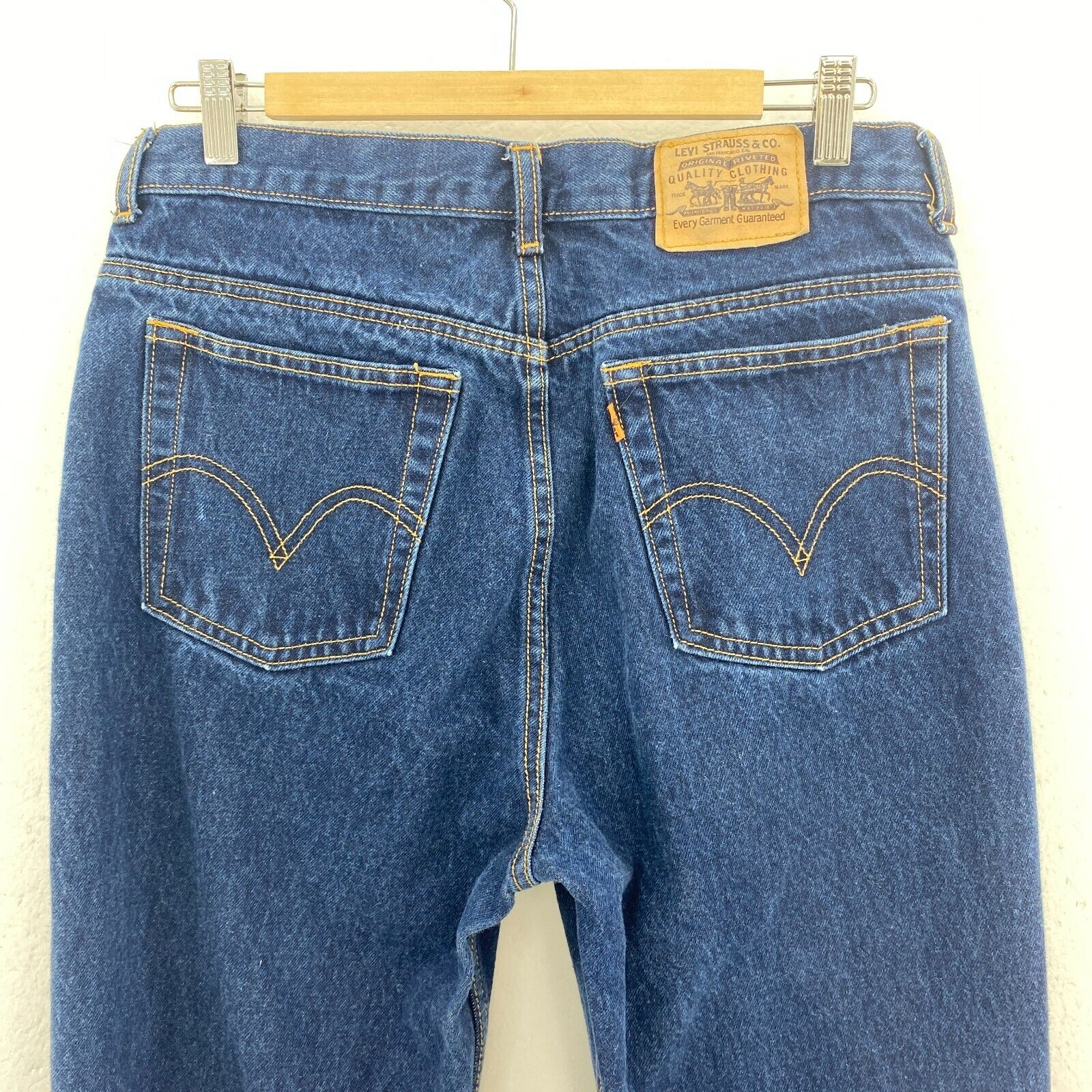 Levi Strauss Orange Tab Dark Wash Blue Jeans Size 34 x 32
