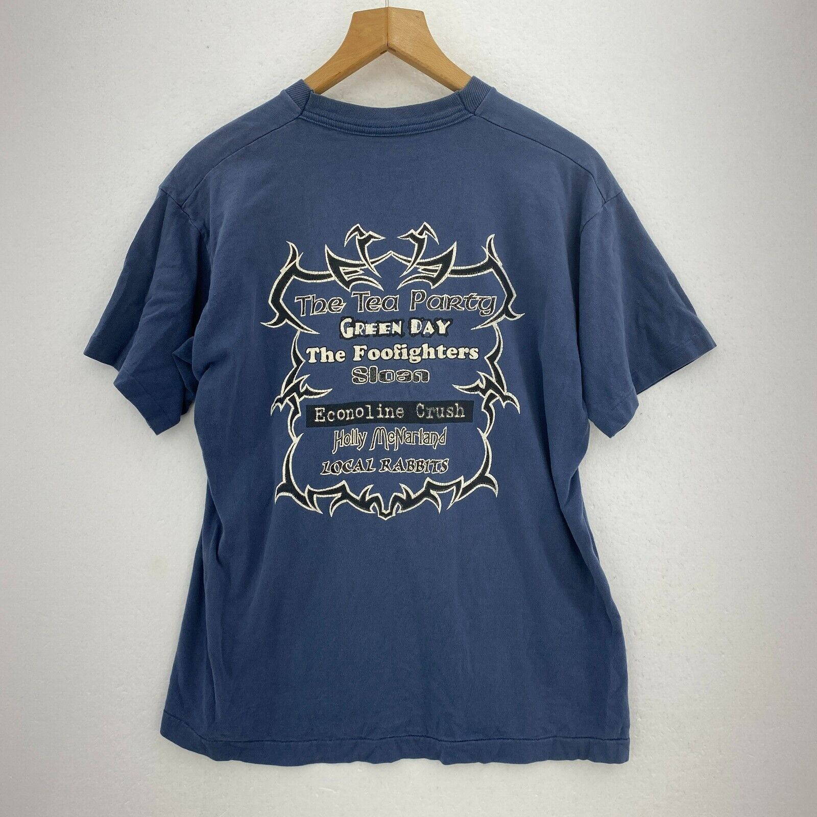 Edgefest Rock Festival 1998 Blue Vintage T-shirt Size M Single Stitch Green Day