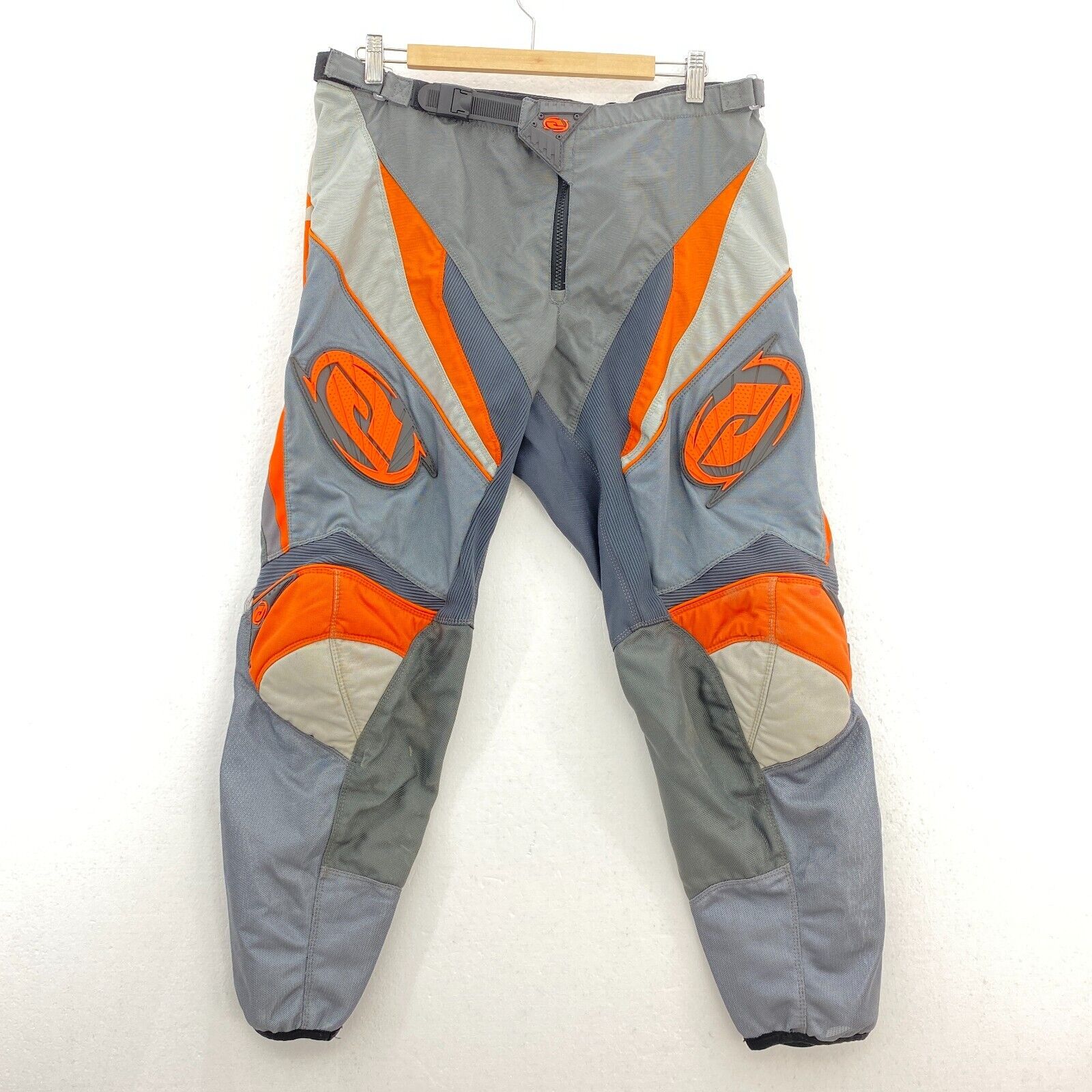 Answer Motocross Racing Motorcycle Dirt Biking Rider Gray Pants Size 34