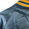 Vintage 1980s Blue Embroidered Satin Bomber King Louie Jacket 80s Size L
