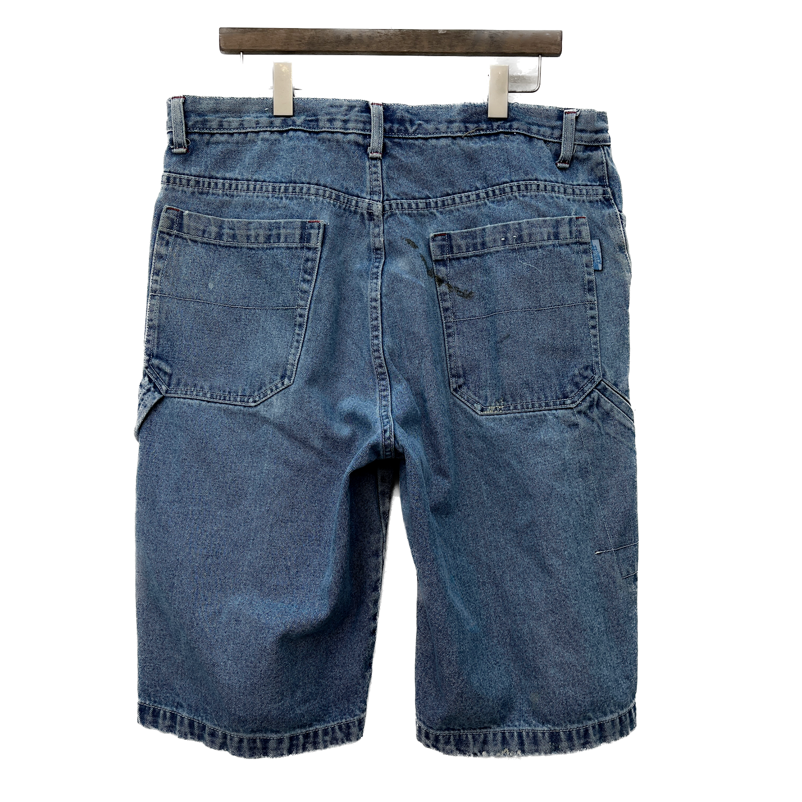 30 Below Denim Cargo Carpenter Shorts Size 36 Medium Wash Blue