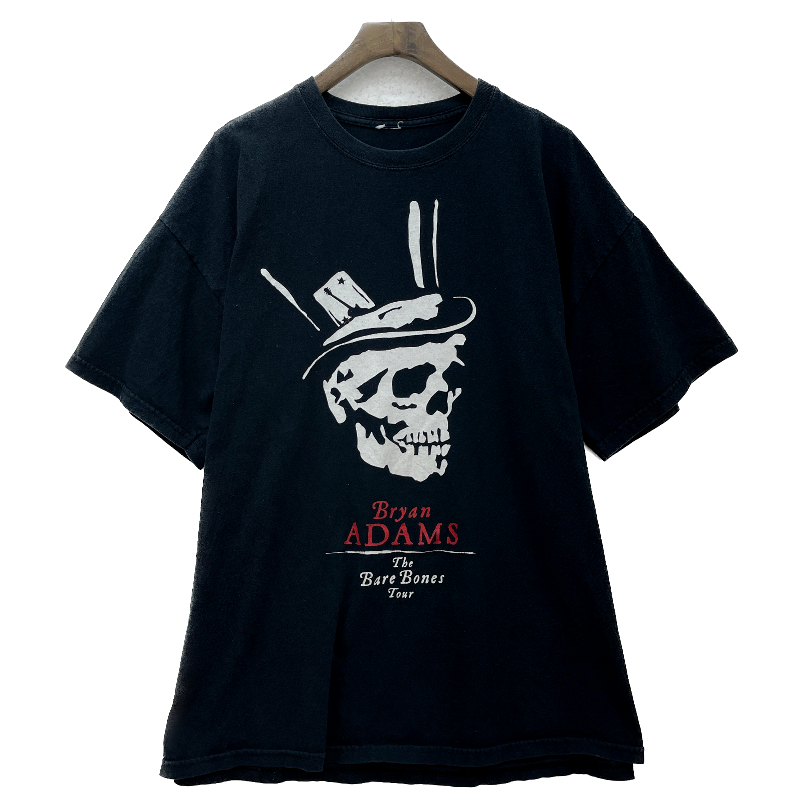 Bryan Adams The Bare Bones Tour Skeleton Black T-shirt Size M