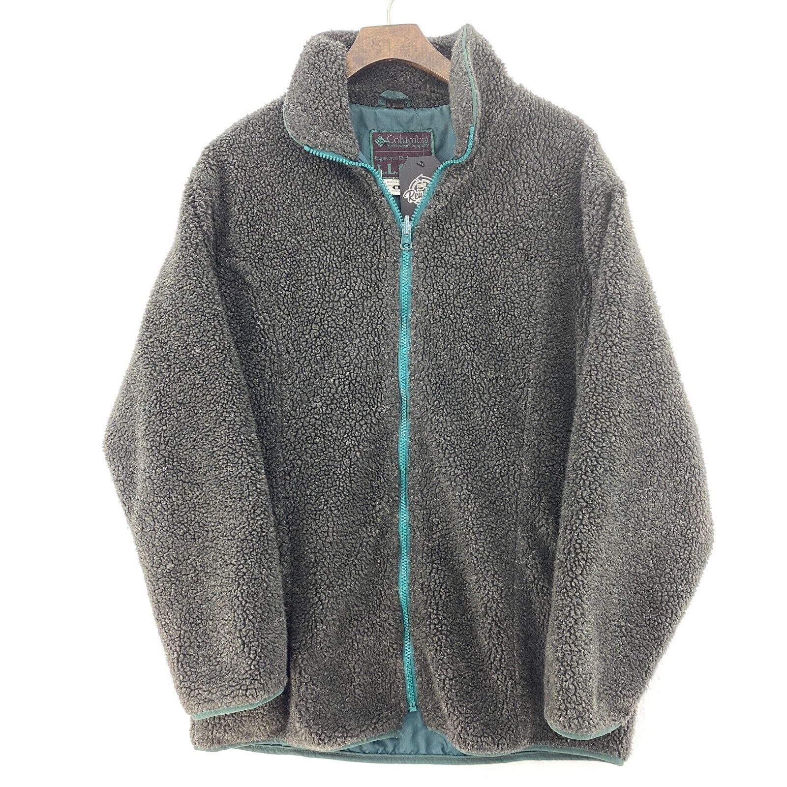 Columbia x L. L. Bean Fleece Jacket Size M Full Zip Up Grey Women's 90s