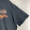 Harley Davidson Orlando Motorcycle Print Biker Spell Out Black T-Shirt Size L