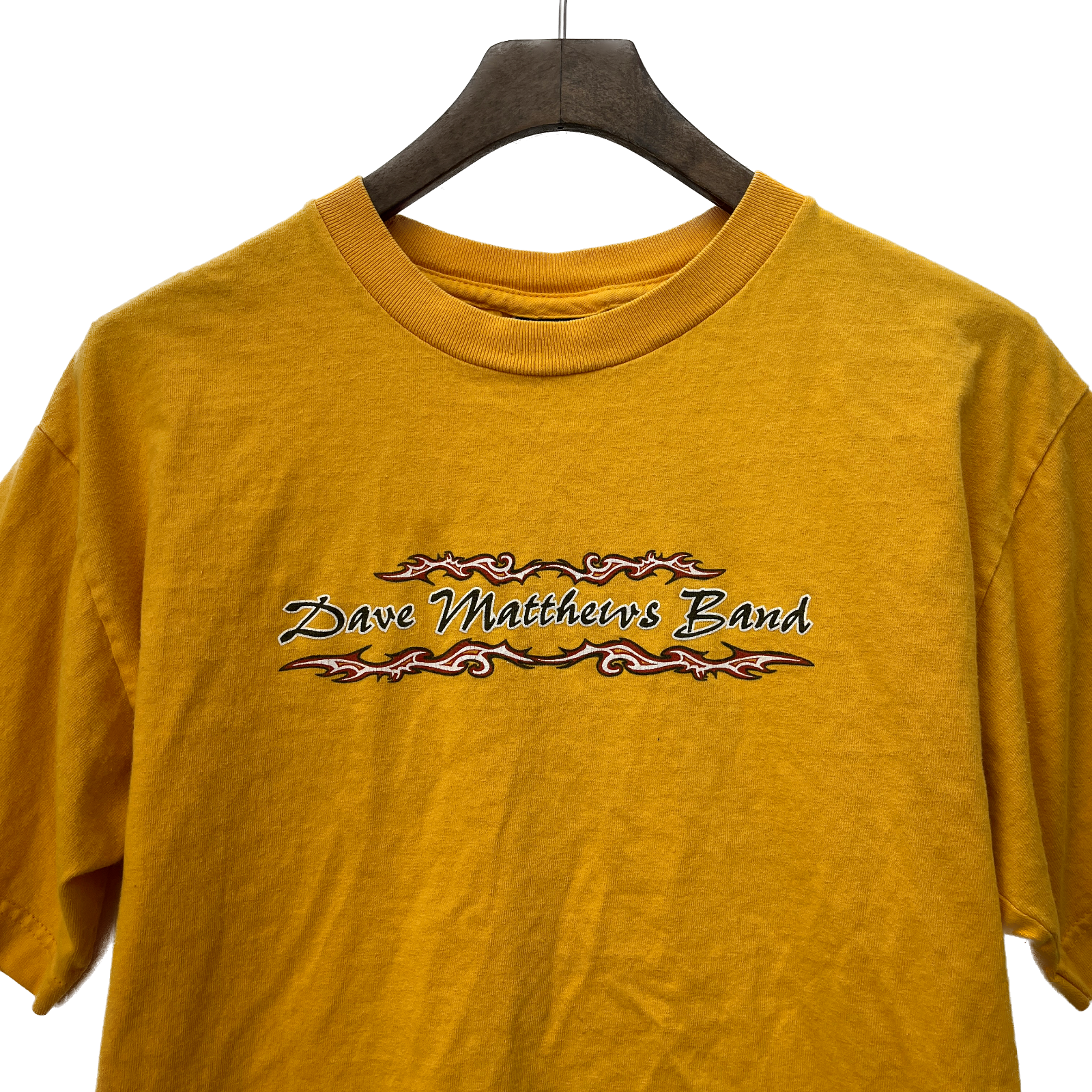 Dave Matthews Band Vintage Music T-shirt Size M Yellow Concert Rock Band Tee