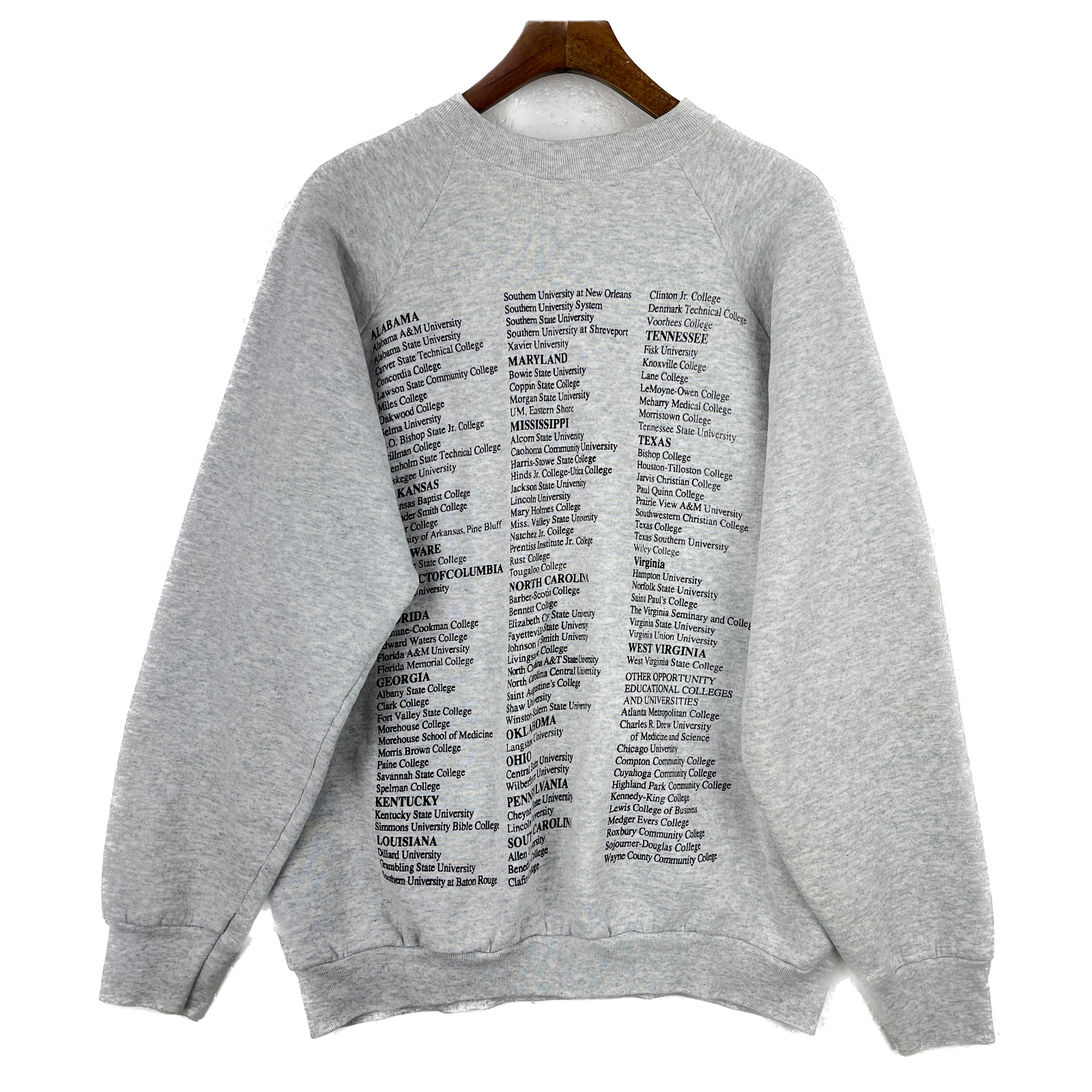 Vintage University Of African American Art Gray Sweatshirt Size XL Raglan Sleeve