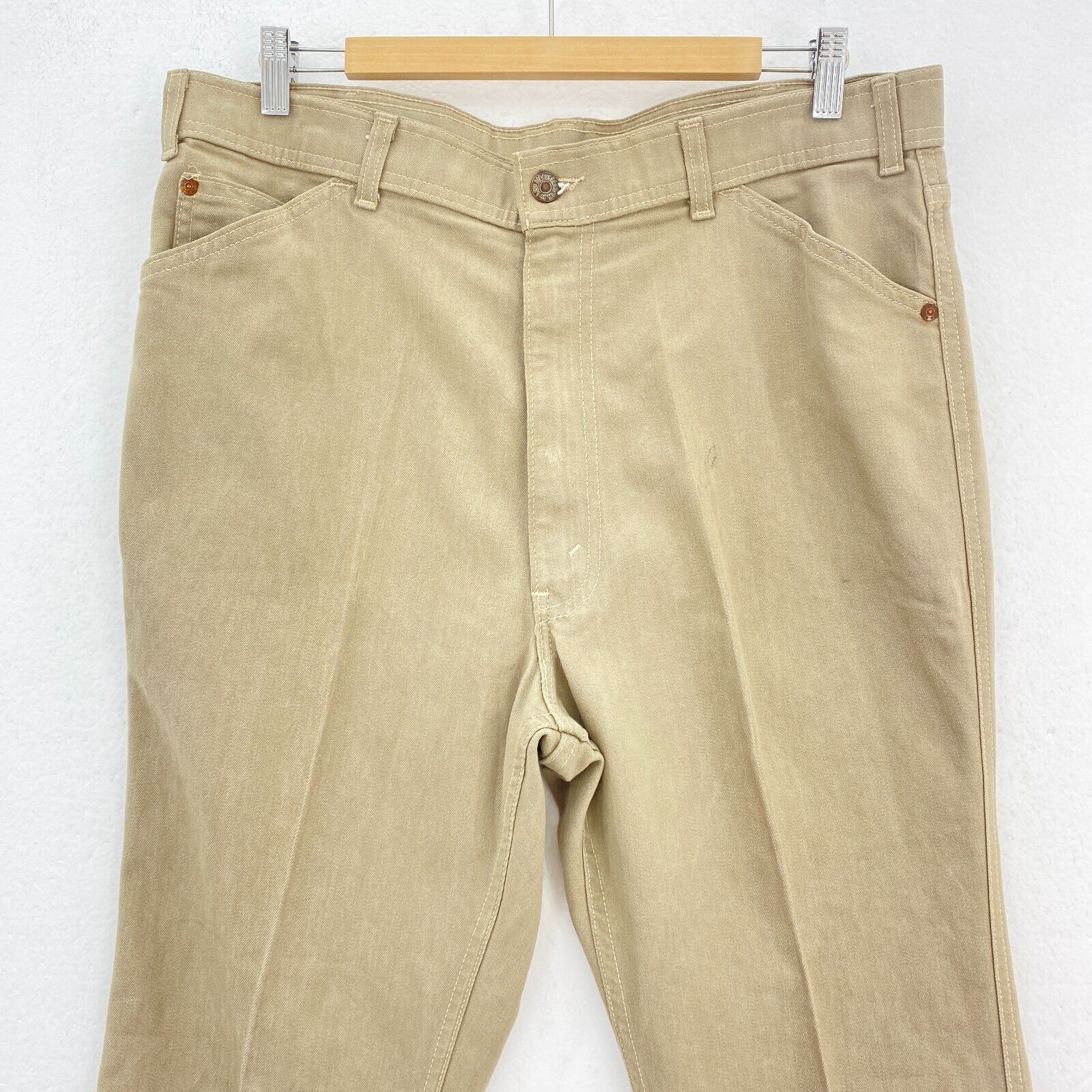 Levi's White Tab Vintage Beige Straight Leg Trouser Pants Size 36x32 60s Rare