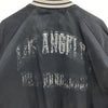 Los Angeles Raiders Vintage Chalk Line Satin Bomber Snap Jacket Size L Black NFL