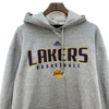 Adidas Los Angeles Lakers NBA Basketball Gray Hoodie Size L