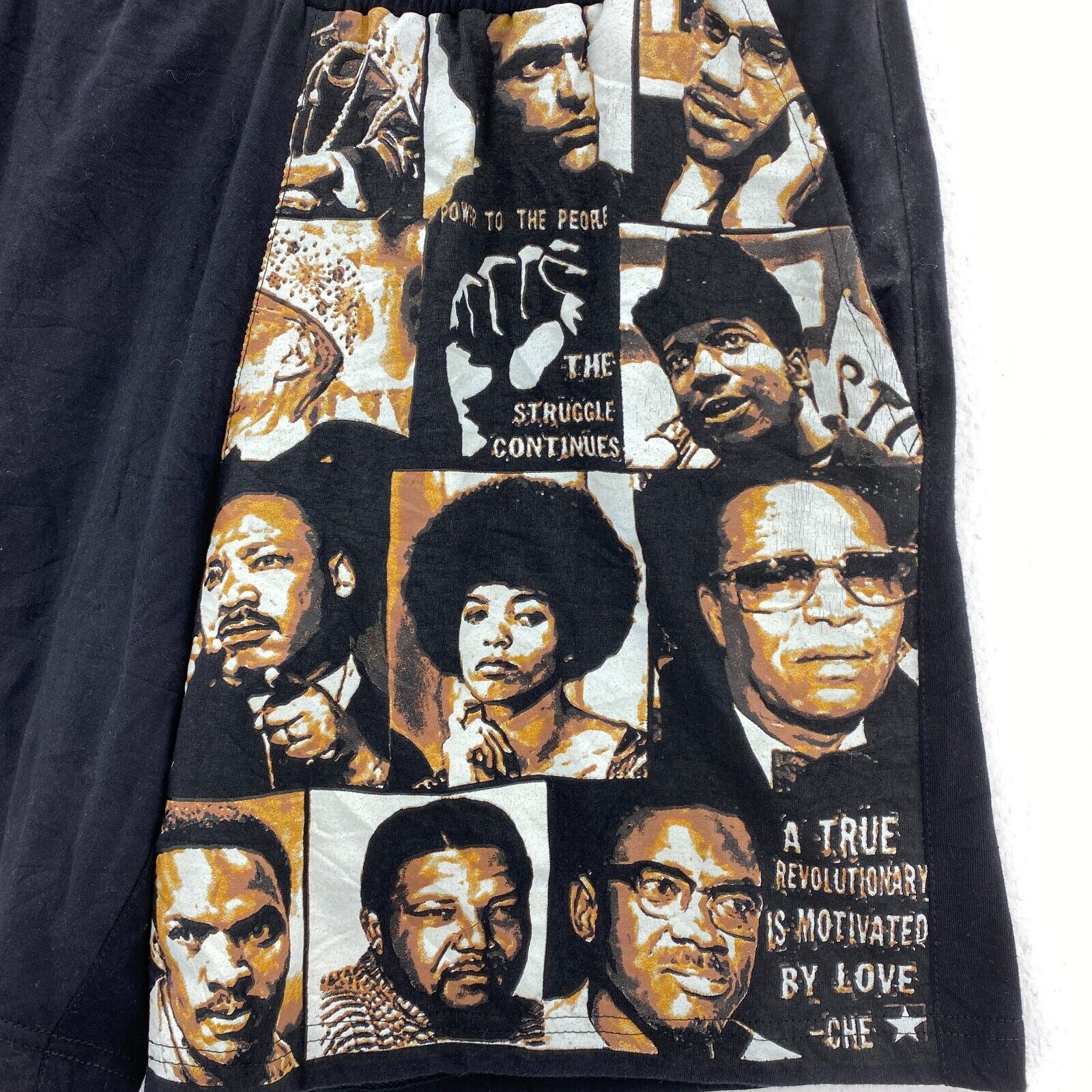 Civil Rights Revolutionary Freedom Fighters Black Rework Shorts Size S