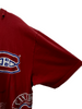 1991 Montreal Canadiens Wrap Around Print Vintage Hockey T-shirt Size XL Red NHL