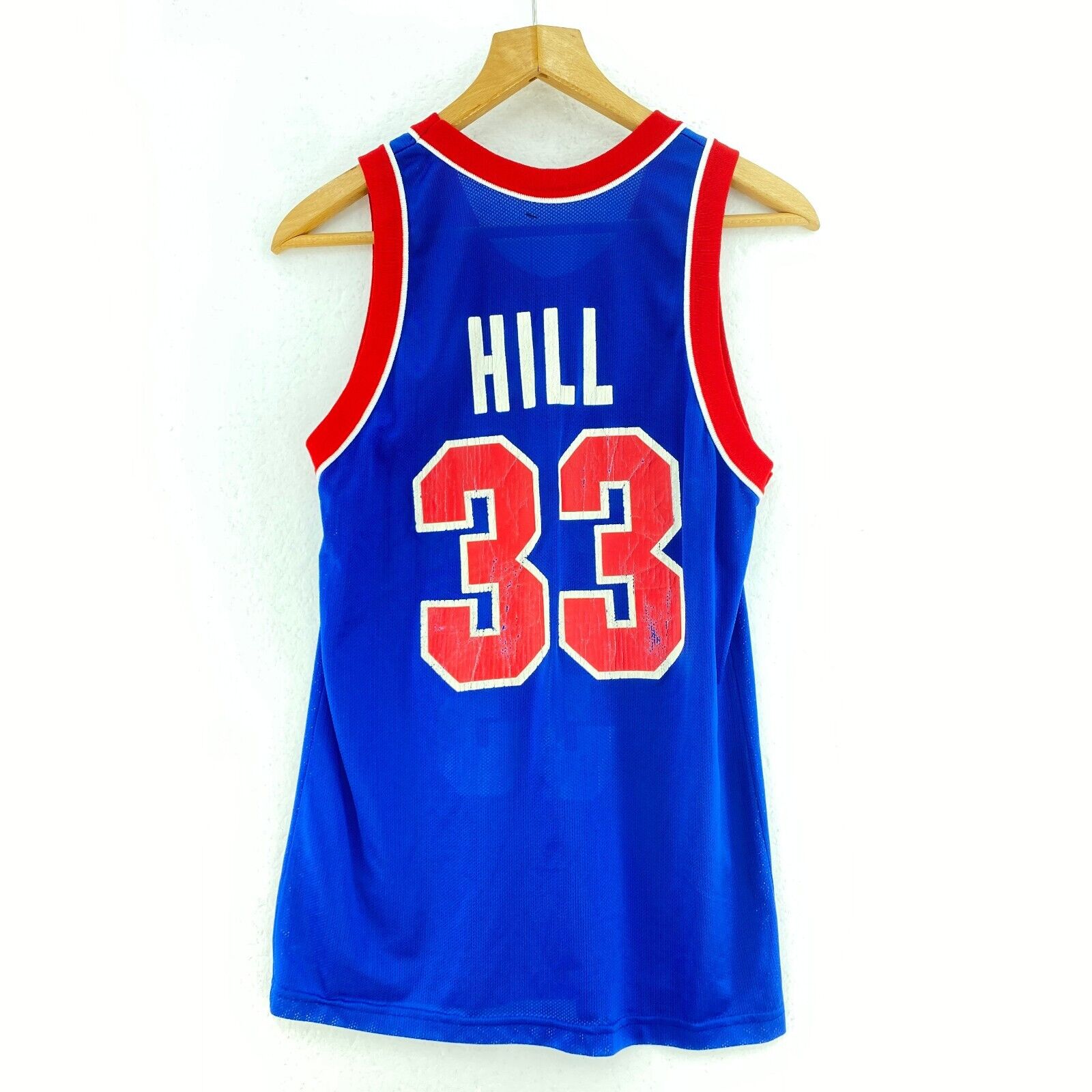 Grant Hill #33 Detroit Pistons Champion Vintage Basketball Jersey Size S NBA