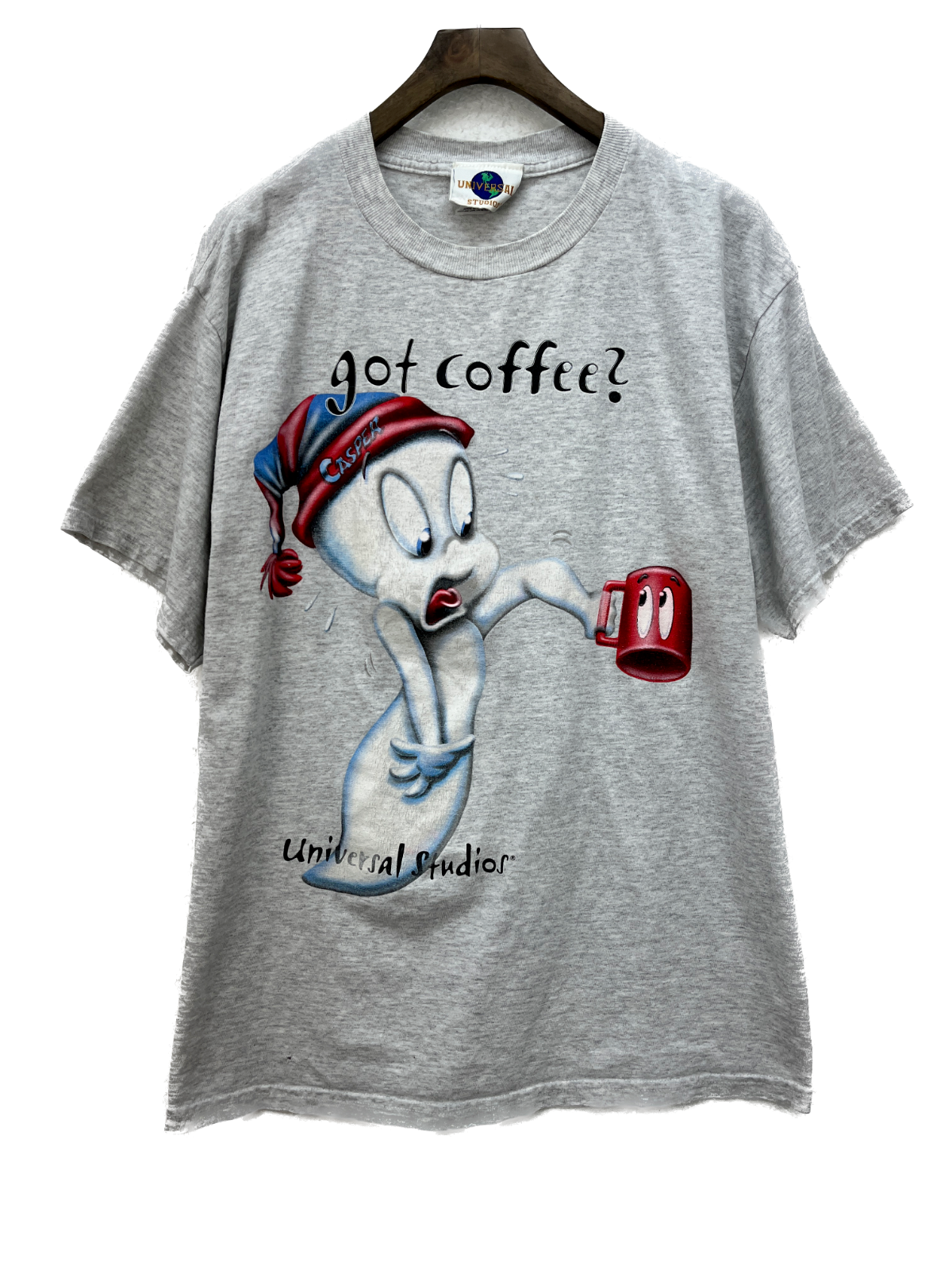 1998 Casper the Friendly Ghost Movie Universal Vintage T-shirt Size L Gray