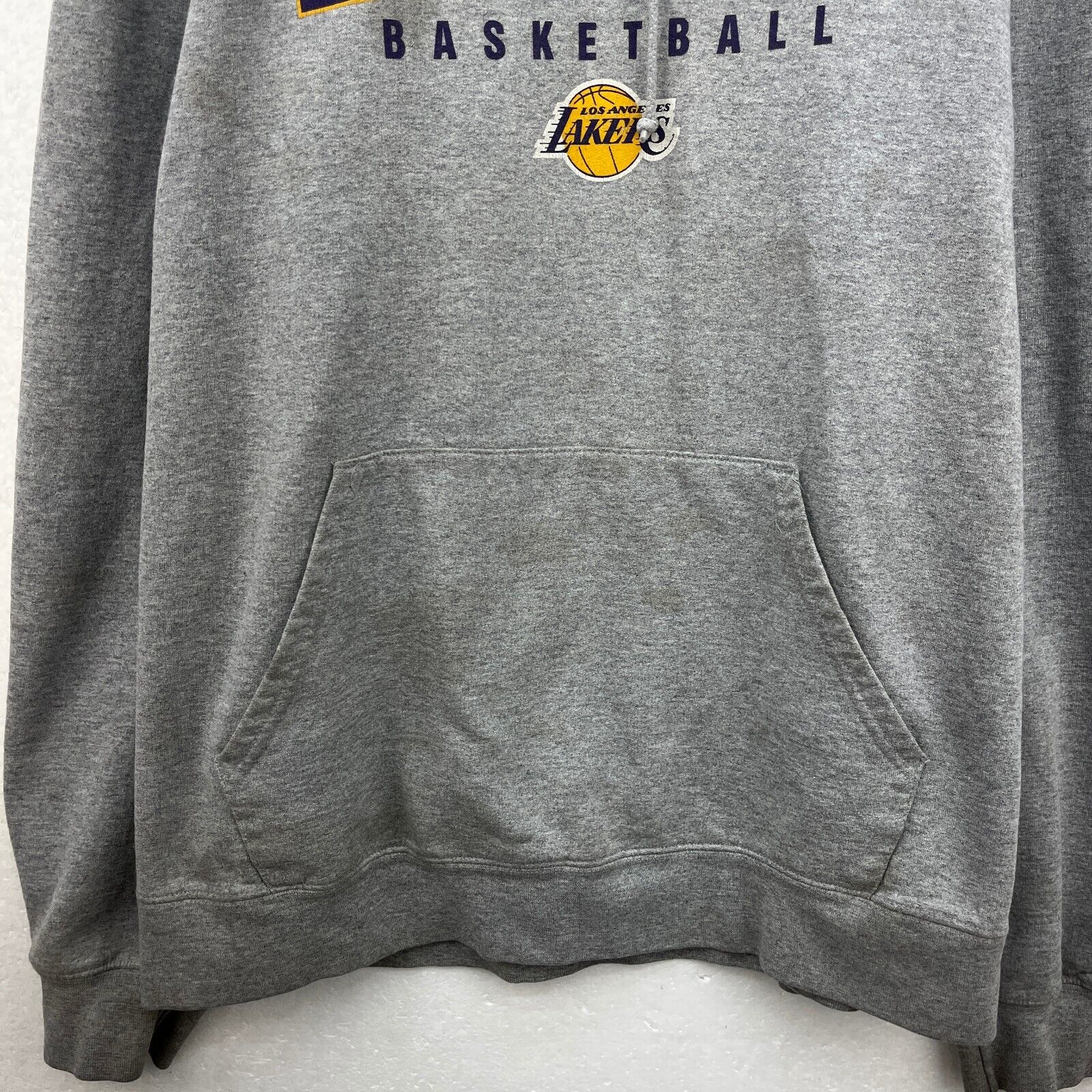 Adidas Los Angeles Lakers NBA Basketball Gray Hoodie Size L