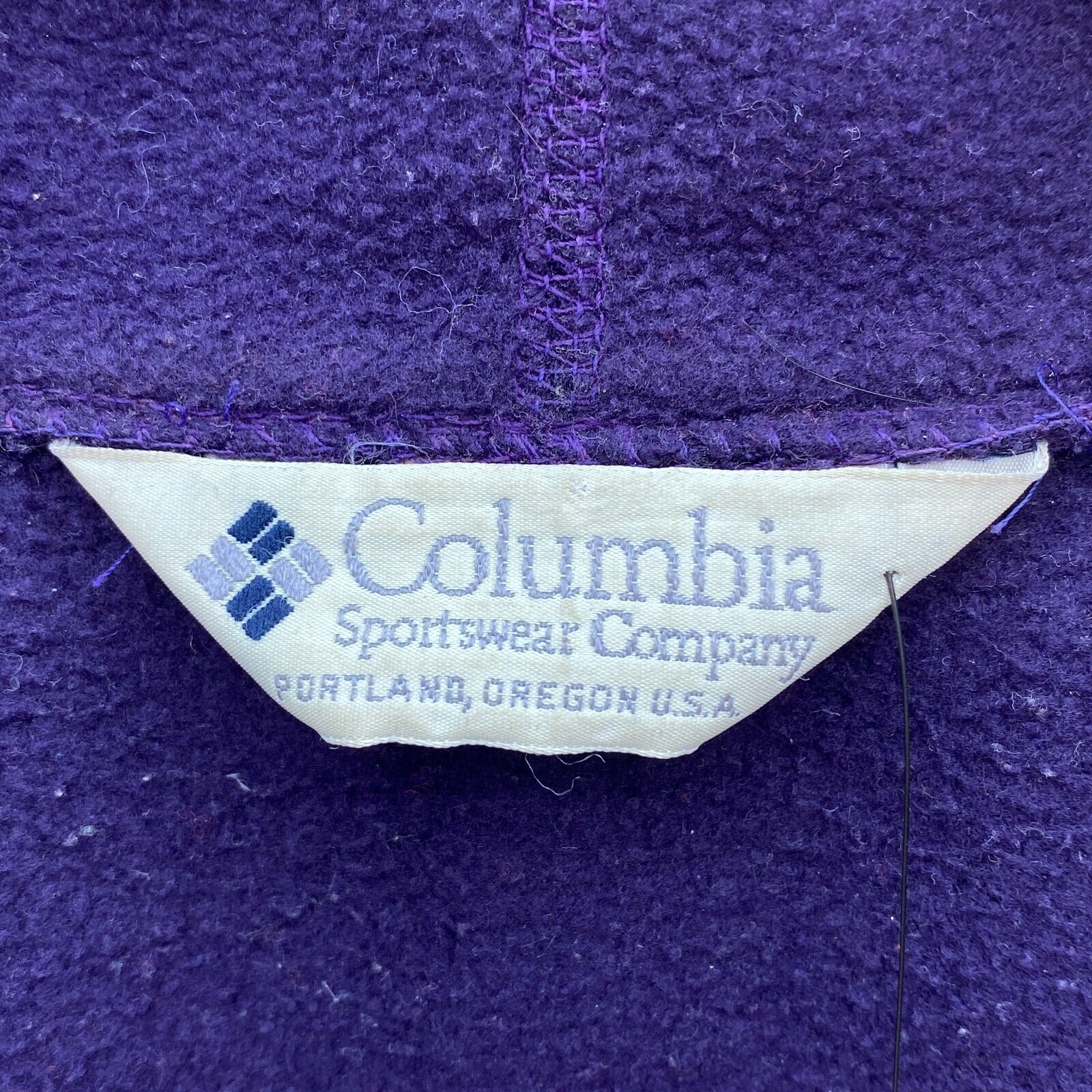 Columbia Logo Purple Vintage Fleece Jacket Size XL