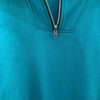 Nike Swoosh Logo Quarter Zip Pullover Blue Sweatshirt Size L