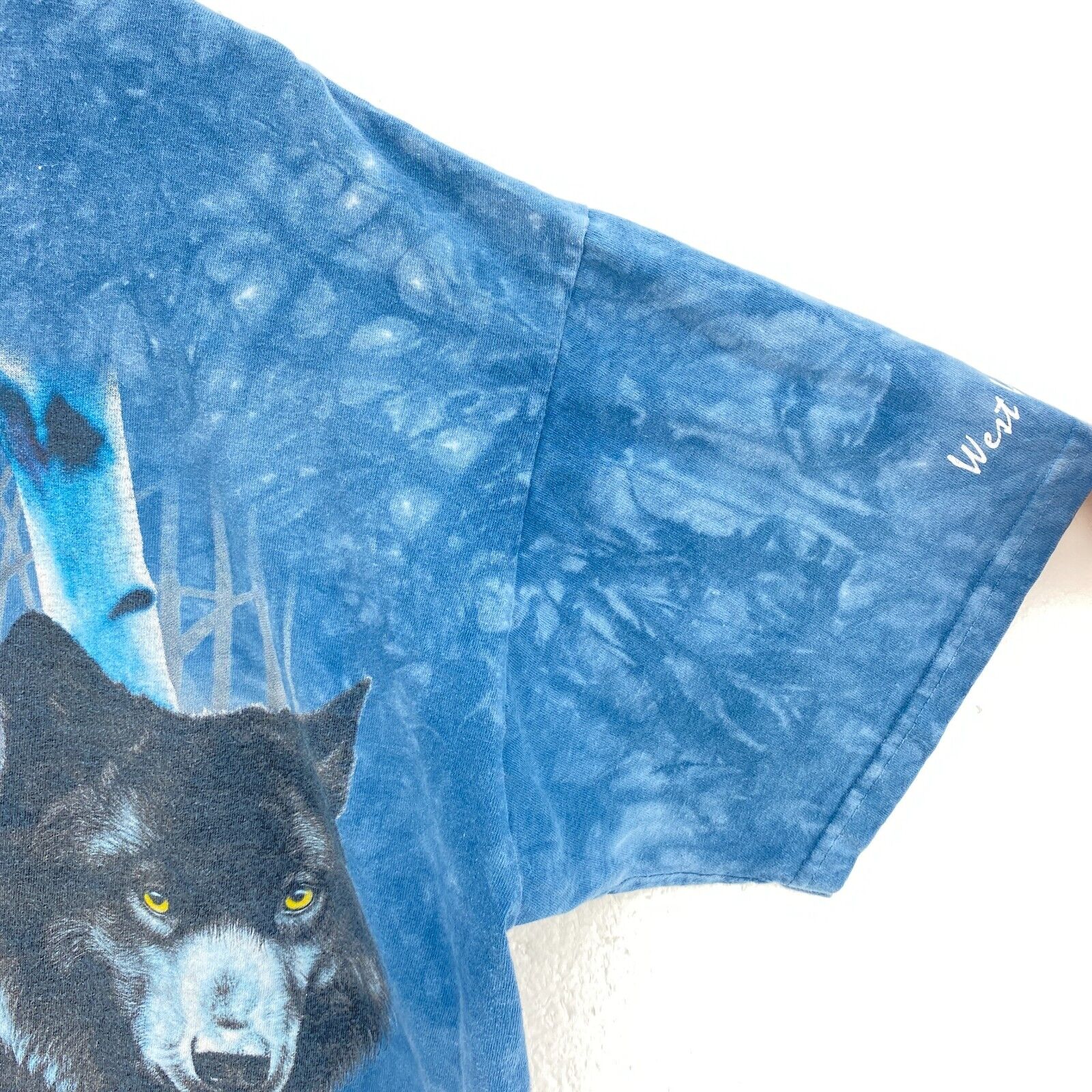 The Mountain Wolves West Virginia Tie Dye Blue T-shirt Size XXL Animal Print