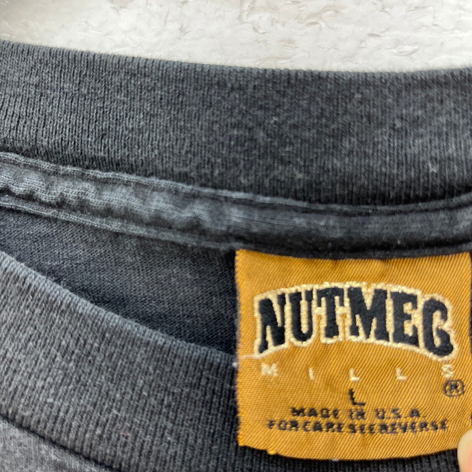 1995 Oklahoma State Cowboys NCAA Final Four Nutmeg Vintage T-shirt Size L Black