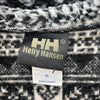 Helly Hansen Geometric Pattern Black Fleece Full Zip Sweater Size S