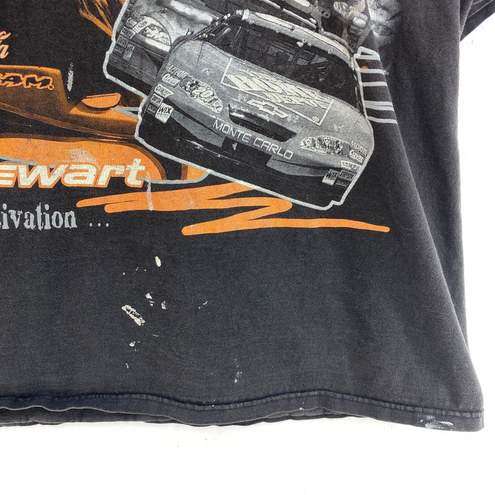 Nascar AOP Racing Tony Stewart It Is All About The Winning Black T-shirt Size L