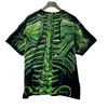 1998 Liquid Blue Green Skeleton Skull Vintage T-shirt Size L All Over Print