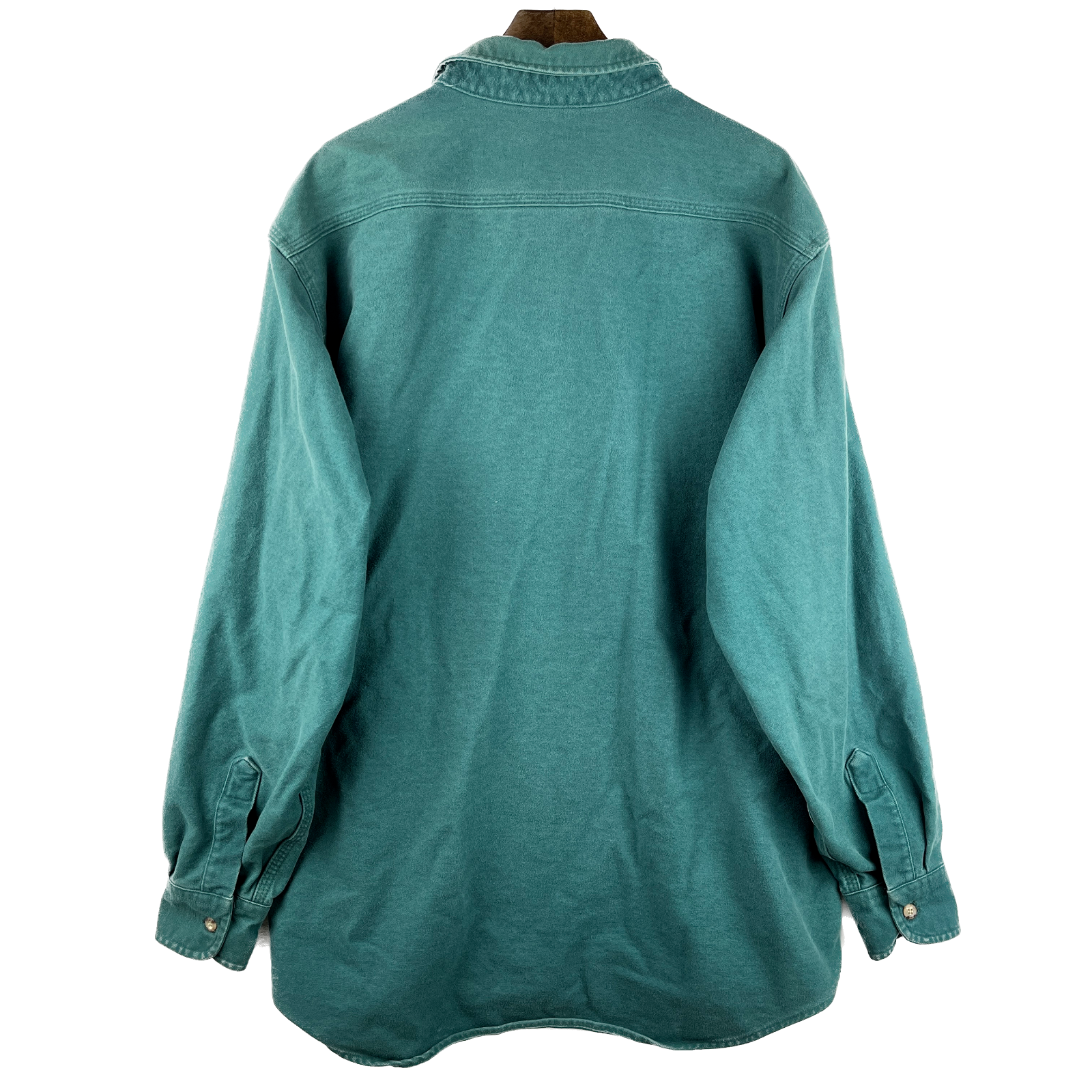 Vintage Carhartt Double Pocket Button Up Green Shirt Size XL