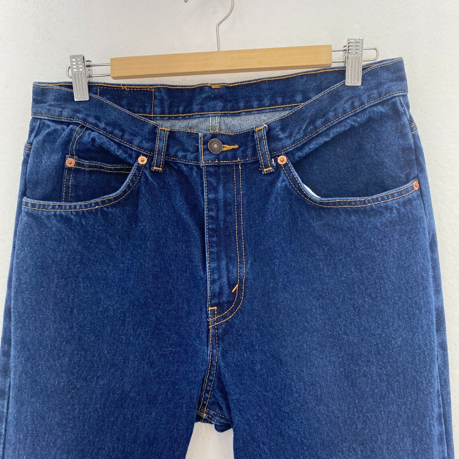 Levi Strauss Orange Tab Dark Wash Blue Jeans Size 34 x 32