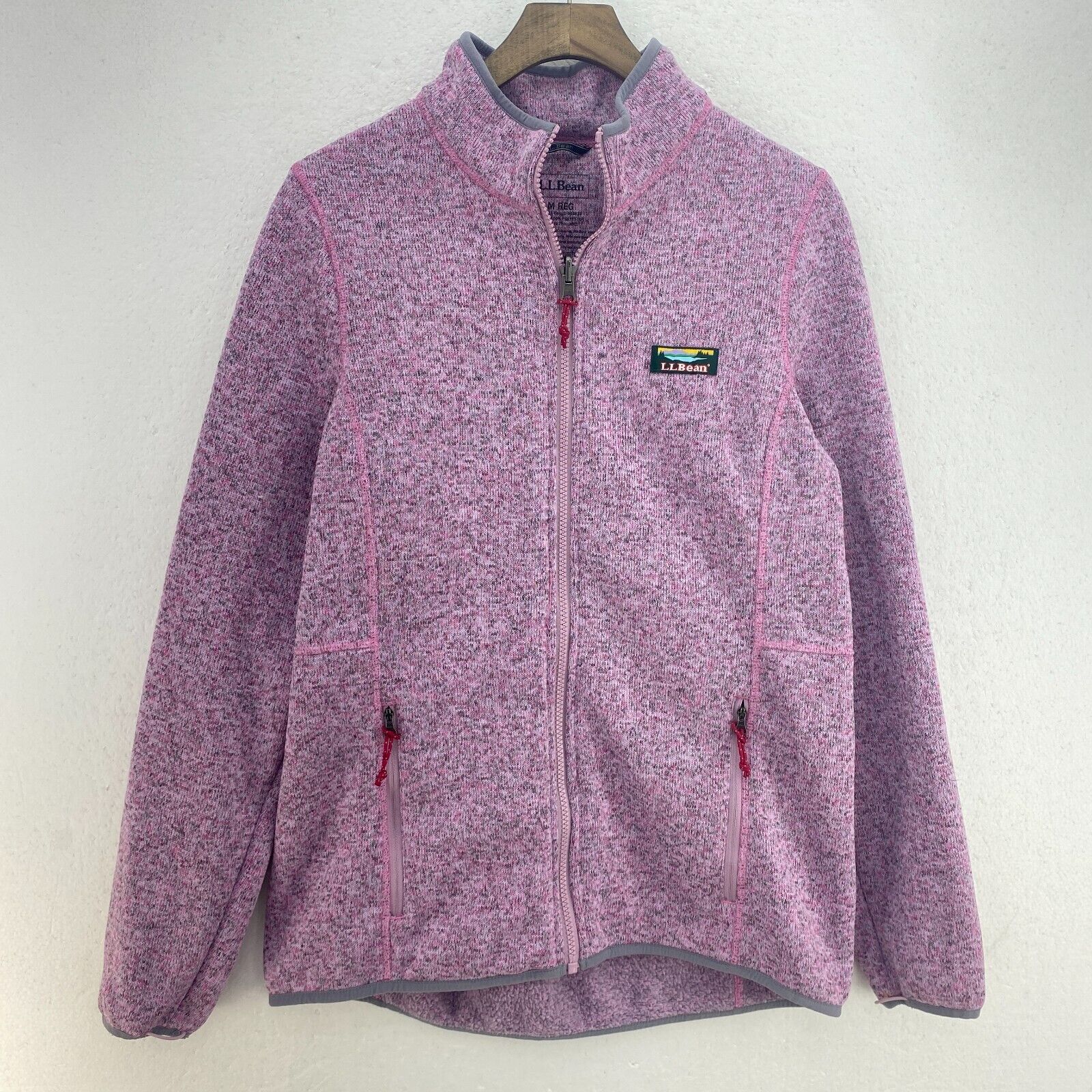 L.L. Bean Pink 3-In-1 Hooded Jacket Size M Full Zip Up