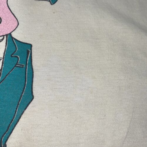 Coconut Joe Clothing Flamingo Vintage Graphic T-shirt Size M Yellow 80s
