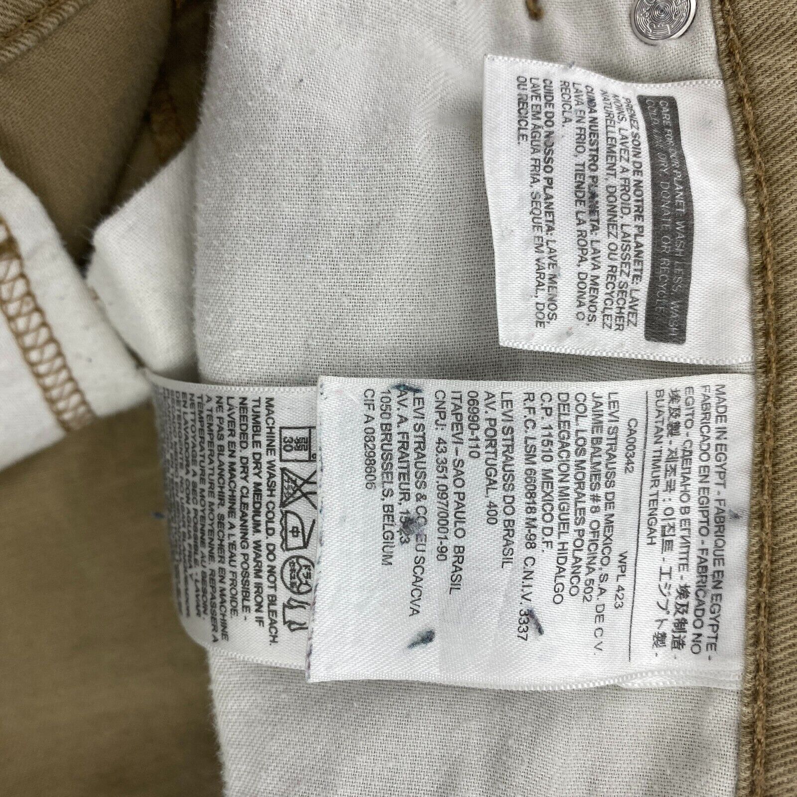 Levi Strauss Tan Denim Jean Shorts Size 38