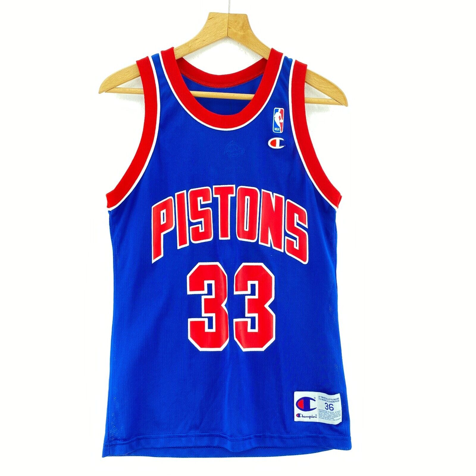 Grant Hill #33 Detroit Pistons Champion Vintage Basketball Jersey Size S NBA