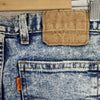 Levi's Orange Tab Acid Wash Blue Denim Tapered Jeans Size 33 x 30 80s