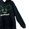 Deadmau5 Green Mouse Logo DJ EDM Music Black Pullover Hoodie Size L