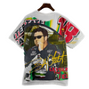 Vintage All Over Print Bobby Labonte Asphalt Athlete Nascar T-Shirt White 90s M