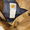 Carhartt Canvas Vintage Trucker Jacket Size 44 Beige Duck Blanket Lined 6BWJP