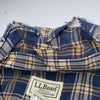 L.L.Bean Vintage Plaid Checkered Button Up Shirt Size L Blue Beige Y2K